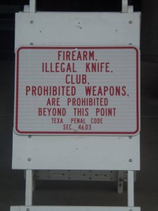 McAllen Police Department says Prohibited items are Prohibited 